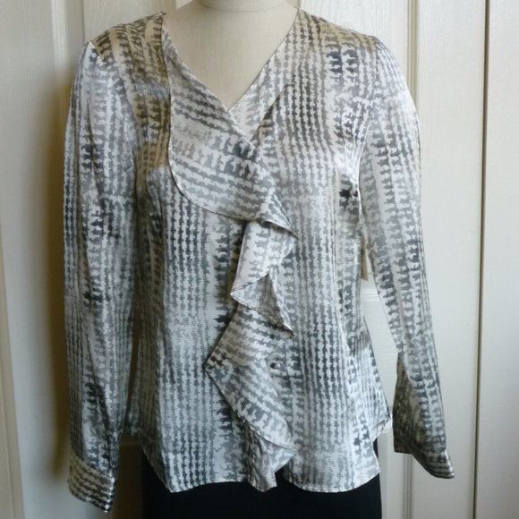 Coldwater Creek – Elegant Textured Blouse - Picture 1 of 8